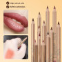 LOPHE 12 Couleurs Lipliner Crayon Set,Nude Crayons à Lèvres,Crayon à Lèvres Onctueux et Crémeux, Imperméable à l'Eau Lèvres Maqu