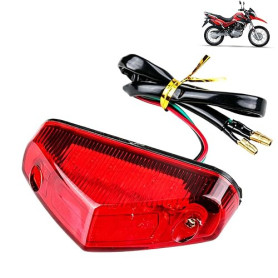 Smbxjer Feu Arrière Moto LED Rouge, Phare Stop Freinage Universel 12V, Signal d'Avertissement Étanche Haute Luminosité avec Boît