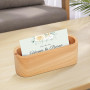 Lot de 3 porte-cartes de visite en bois créatif - Très stable - Pour exposition, salon, réception, bureau