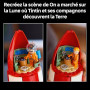 LEGO Ideas La Fusée de Tintin - Maquette de Navette Spatiale pour Adulte - Décoration de Bureau DIY avec 5 Minifigurines & Figur