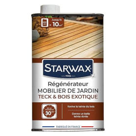 STARWAX - Régénérateur pour Teck et Bois Exotiques - Ravive la Teinte Dorée - Embellit et Protège - Séchage Rapide - Non Glissan
