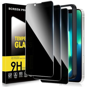 ZhuoFan 3 Pièces Verre trempé pour iPhone 13 Pro Max Anti Espion,Privacy Protection Ecran pour iPhone 13 Pro Max Dureté 9H avec