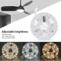 Pongnas Ventilateur de Plafond Kit de Lumière du Plafond Ventilateur LED Remplacement de la Lumière 3000K 4200K 6500K 3 Couleur