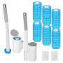 YeeQo Brosse Toilettes WC Jetable, avec double manche extensible et double support. Brosse WC contient 60 têtes de brosses jetab