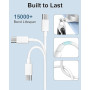 Cable iPhone 17 16 15 [1M+2M/Lot de 2], 60W Cable USBC USBC Charge Rapide Câble Type C cable Chargeur USB C 2M Fil iphone Cordon