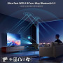 [App intégrée] Vidéoprojecteur 4K 1080P, Mini Projecteur Portable WiFi 6 BT 5.4, Projecteur Full HD 1080P Compatible Con HDMI/TV