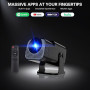 [App intégrée] Vidéoprojecteur 4K 1080P, Mini Projecteur Portable WiFi 6 BT 5.4, Projecteur Full HD 1080P Compatible Con HDMI/TV
