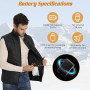 GothicBride Gilet chauffant pour homme et femme, avec batterie externe de 10 000 mAh et 9 zones de chauffage, 3 températures rég