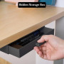 Tiroir de Bureau Organiseur,Boîte de Rangement Sous le Bureau,Tiroir Coulissant Auto-adhésif Caché Grande Capacité Installation