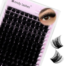 Faux Cils Individuel D Curl 200D Wispy Cils Individuels Naturels 10-18mm Réutilisables Cluster Lashes Extensions Cils DIY à La M