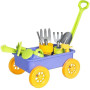 deAO Ensemble de Jardinage avec Brouette Enfants, Pelle, Râteau, Pots de Plantes, Arrosoir, 15PCS Kit de Jeu avec Outils de Jard