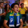 VINTORKY Écharpe de supporter de football : Argentine 2026 - Accessoire idéal pour les matchs - Écharpe homme avec pompon, acces