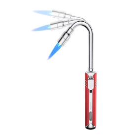 Megainvo Chalumeau Allume-Gaz Long Flexible Coupe-Vent pour Barbecue, Gazinière, Bougie et Cheminée (Non Inclut Gaz)