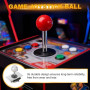 PATIKIL Joystick D'Arcade, 8 Directions 5A 12/14V Style Classique Compétition Manche Long Pour Arcade Game Machine Cabinet Pièce
