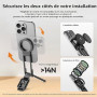 ULANZI MA38 Trépied Magnétique pour Téléphone Portable, Maglock Mousqueton Fixation Rapide, Aluminium Support Pliable, Mini Perc