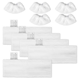 10 Pièces Chiffons de Rechange en Microfibre Compatible avec SC1, SC2, SC3, SC4, SC5, Bonnettes Microfibres Nettoyeurs à Vapeur,