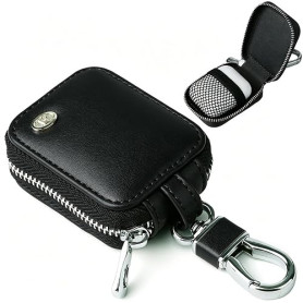 Ysnzaq Étui pour Écouteurs, Compatible avec AirPods 4/Pro 2/1/2/3, Étui pour Écouteurs Cuir Housse avec Boucle et Fermeture Écla