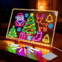 Tablette Lumineuse Wondiko pour Dessin Enfants LED, Tableau Acrylique Effaçable 7 Couleurs avec Stylo et Support Réglable,Cadeau
