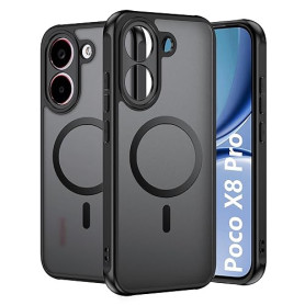 FDHYFGDY Coque pour Xiaomi Poco X8 Pro Magnétique Coque Protection, Case Rigide en PC Ultra-Mince et Résistante aux Rayures + Si