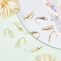 Beebeecraft 100 pièces/Boîte 18K Plaqué Or Boucle d'oreille Crochets Français Hameçons Fils d'oreille avec Trou pour Bricolage B