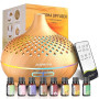 ZOVHYYA Diffuseur Huiles Essentielles 500ML Diffuseur Arômes Humidificateurs Diffuseur 14 LED avec Télécommande 3 Minuterie et A