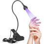 Lampe UV Ongles Gel, 5W Mini Sèche Ongles Lampe UV Ongles Gel Pose Americaine Professionnel Lampe de Colle Ultraviolette avec Tê