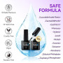 Gelike ec Colle Faux Ongles Gel - 6 en 1 UV Colle Capsule Americaine Ongle Extra Forte Gummy Base Pose americaine Nail Glue 2PCS