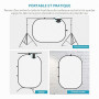 Neewer 150x200 cm Chromakey Noir et Blanc 2-en-1 Toile de Fond Pliable Pop-Up Pliable avec Support, Panneau Pliable pour Photo,