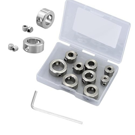 Lot de 9 bagues de butée de profondeur, limiteur de profondeur de perçage, limiteur de profondeur de perçage, contrôle précis de