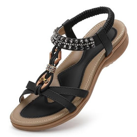 Littleplum Sandales Plats Femme Été Plates Confortable Chaussures de Plage
