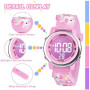 Vicloon Montre Enfant, Montre Enfant Étanche Numérique Sport, Montre Conception de Dessin Animé 3D Digitale, Montre Enfant LED R