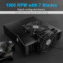 ELUTENG Ventilateur 120mm Double 2 in 1 USB Fan Grille Trois Vitesse Réglable Ventilateur de PC 5V Fan Cooler Refroidisseur 12cm