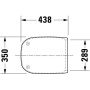 Duravit Abattant WC D-Code Compact, Abattant WC avec amortisseur de fermeture, Abattant Toilette en Uréa-Duroplast, avec Charniè