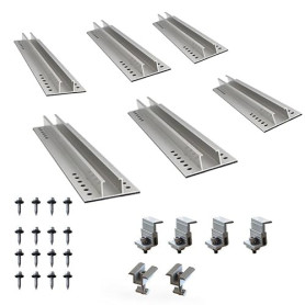 Support de panneau solaire trapézoïdal pour 2 panneaux solaires - 70 x 22 x 380 mm
