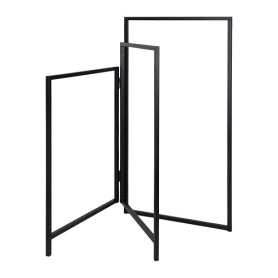 Porte-Serviettes Relaxdays, 3 Bras, Pliable, pour Serviettes & vêtements, H x L: 80 x 44 cm, en Fer, Noir