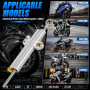 IUVWISN Stabilisateur d'amortisseur de direction de moto Stabilisateurs réglables universels de moto pour ADV R6 Z1000 Z900 R1 6