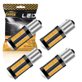 Sidaqi 1156 BAU15S PY21W 7507 1056 5009 Ampoules LED 5630 33SMD Jaune 900LM Remplacer pour Clignotants Avant et Arrière 12-30V 3