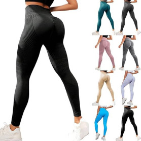 Leggings 3D Anti Cellulite, Legging Anti-Cellulite à Compression - Minceur Taille Haute sans Couture Yoga Fitness Pantalon Sport