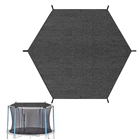 AOOSA D'ombrage de Trampoline, Pare-Soleil à 6 poteaux pour Couverture D'ombrage De Trampoline pour Aire de Jeux extérieure
