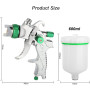 Hanured® HVLP Pistolet à Peinture avec 5 Buses 1,4/1,7/2,0/2,5/3,0mm, 600ml Pistolet Peinture air comprimé pour Les Murs, l'auto