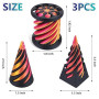 3PCS Impossible Cone, 3D Imprimé Spiral Cone Fidget Toy, Impossible Pyramid passthrough Sculpture, Jouet de Cône en Spirale, Str