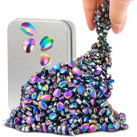 Kezidhp 550+pcs Aimants en Colorées – Jeu Magnétique Antistress pour Adultes et Adolescents, Jouet Fidget Relaxant en Hématite a