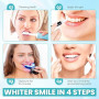 Kit de Blanchiment Dentaire, Teeth Whitening Kit avec 32X LED Lampe de Blanchiment 3Pcs Gel Blanchisseur, Soins Dentaires à Domi