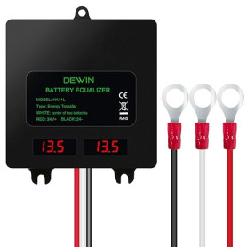 Wattive Équilibreur de batterie 24 V, égaliseur de batterie 2 x 12 V, système de charge solaire IP67, équilibreur pour batteries