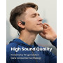 SHOKZ OpenMove Casque à Conduction osseuse, écouteurs Bluetooth 5.1 à Oreilles Libres, Son Clair, 6h Batterie, léger 29g, IP55,