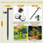 LakiHomi Lampes solaires 2 en 1 pour extérieur, avec 24 LED super lumineuses, étanches, marche/arrêt automatique, décoration de 
