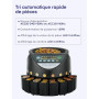 Compteuse de Pieces Euro, Trieuse Monnaie Capacité de 800 pièces, Monnayeur Pièces Euro avec 8 bacs de collecte, Machine à compt