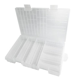 WYAN 1Pcs Boîte à Piles en Plastique,Boîtier de Rangement de Batterie Transparent,Rangement Piles pour 60pcs AA+40pcs AAA Pile B