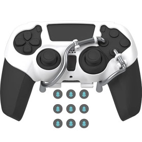 EXknight Leverback V2 PS5 Palettes, Adaptateur de Boutons Arrière pour Manette PS5 | Ajustement avec des Poignées de Pouce (Blan