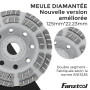 FANZTOOL Carter d’aspiration pour Meuleuse, Équipé d'un Disque de Ponçage Béton 125 mm, Qualité Professionnelle, Brosses à Resso